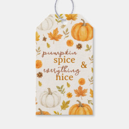 Schattige pompoenpatroon | Thanksgiving Cadeaulabel