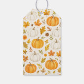 Schattige pompoenpatroon | Thanksgiving Cadeaulabel (Achterkant)