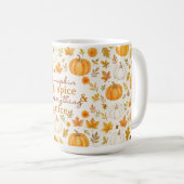 Schattige pompoenpatroon | Thanksgiving Koffiemok (Voorkant rechts)