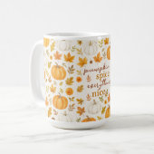 Schattige pompoenpatroon | Thanksgiving Koffiemok (Voorkant links)