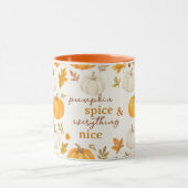 Schattige pompoenpatroon | Thanksgiving Mok (Midden)