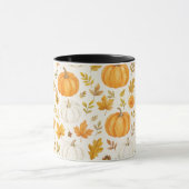 Schattige pompoenpatroon | Thanksgiving Mok (Midden)