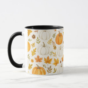 Schattige pompoenpatroon Thanksgiving Mok