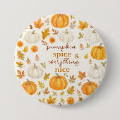 Schattige pompoenpatroon | Thanksgiving Ronde Button 7,6 Cm (Voorkant)