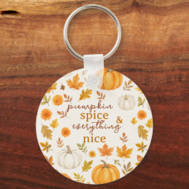 Schattige pompoenpatroon | Thanksgiving Sleutelhanger