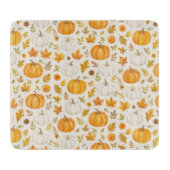 Schattige pompoenpatroon | Thanksgiving Snijplank (Voorkant)