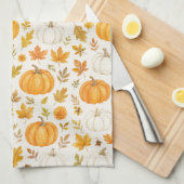 Schattige pompoenpatroon | Thanksgiving Theedoek (Quarter Fold)
