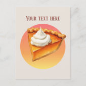 Schattige pompoentaart bericht toevoegen briefkaart (Voorkant)