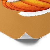 schattige pompoentaart dankbaar voor Thanksgiving  Poster (Hoek)