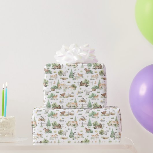 Schattige Ponies inpakpapier (Feestgeschenken)