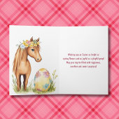 Schattige Pony - Floral Horse Easter Feestdagen Kaart