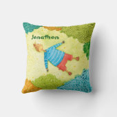 Schattige Pony kinder Cartoon Boys gepersonaliseer Kussen (Achterkant)