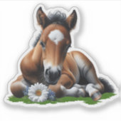 Schattige Pony veulen Sticker (Voorkant)