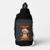 Schattige Pooch: Boog-Tied & Glazen Sling Bag (Voorkant)
