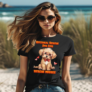 Schattige Pooch: Boog-Tied & Glazen T-shirt
