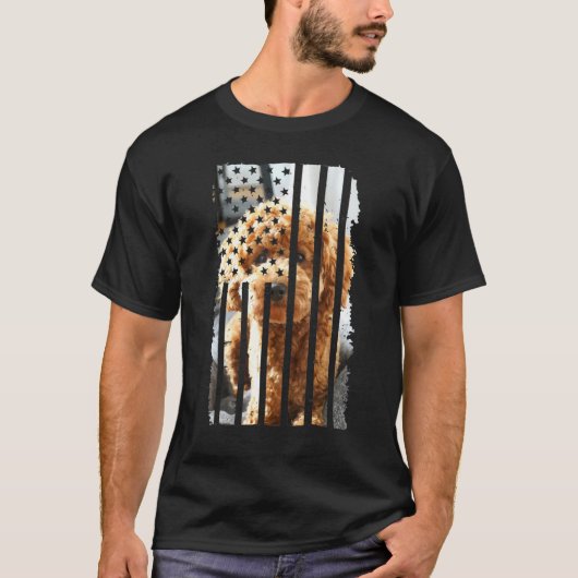 Schattige Poodle Dog Afbeelding Puppy Amerikaanse  T-shirt (Voorkant)