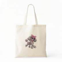 Schattige Poodle met Roze Strik
