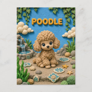 Schattige Poodle Pup, Baby Hond Briefkaart