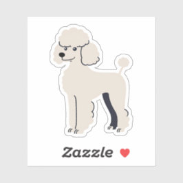 Schattige Poodle Sticker