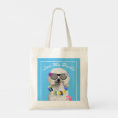 Schattige Poodle Tote Bag (Achterkant)