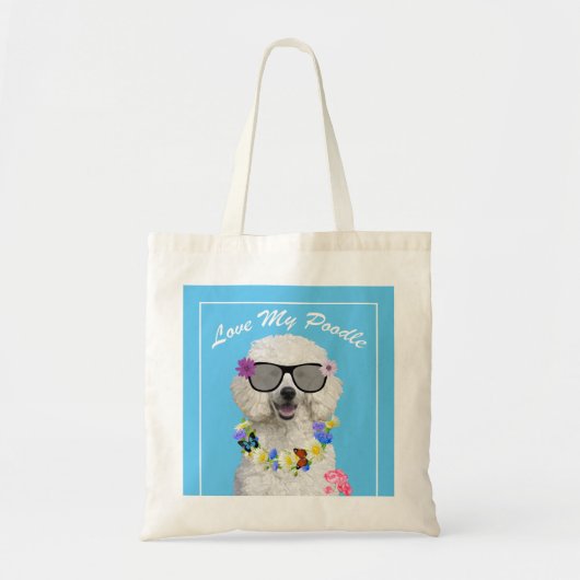 Schattige Poodle Tote Bag (Voorkant)