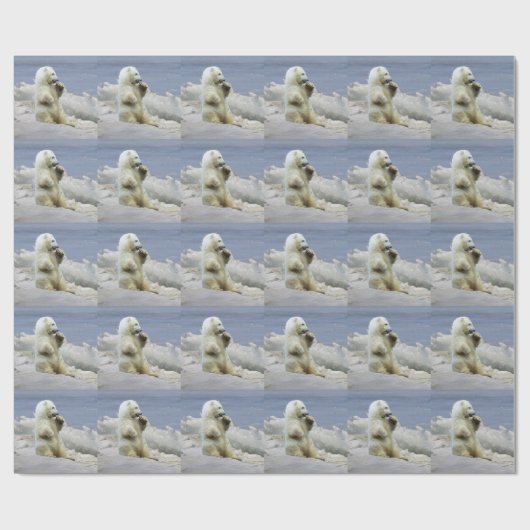 Schattige poolijsblokje & Arctic Beer Cadeaupapier (Vlak)