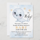 Schattige poolzegel Arctisch Baby shower Kaart (Voorkant)