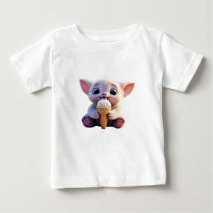 Schattige pop genieten van ijs Baby Fine Jersey