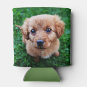 Schattige pop op grasfoto blikjeskoeler (Achterkant)