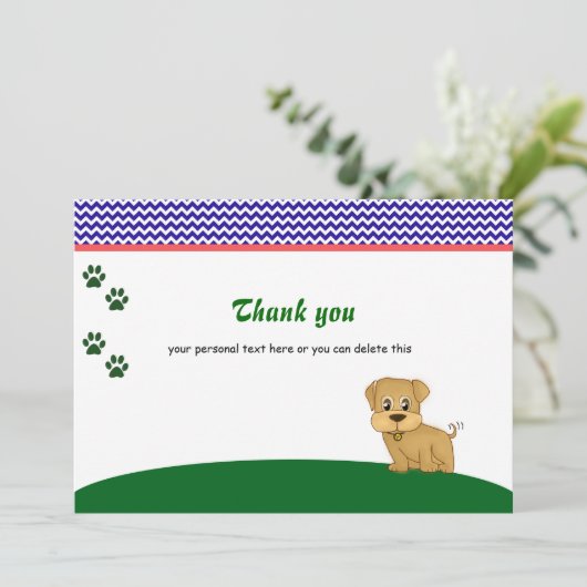 Schattige pop-uppagina met creditcard bedankkaart (Staand voorkant)