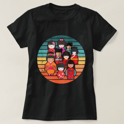 Schattige poppenfestival Hinamatsuri in viering va T-shirt (Design voorkant)