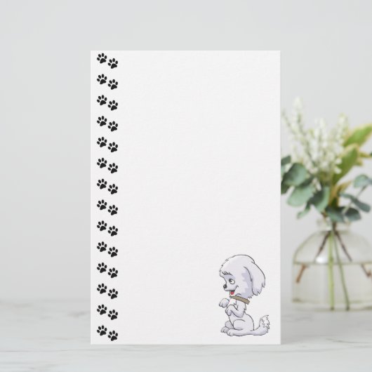 Schattige poppenkast briefpapier (Staand voorkant)