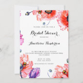 Schattige poppy Flowers Vrijgezellenfeest. Kaart (Voorkant)