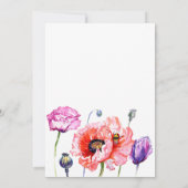 Schattige poppy Flowers Vrijgezellenfeest. Kaart (Achterkant)