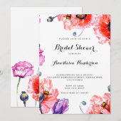 Schattige poppy Flowers Vrijgezellenfeest. Kaart (Voorkant / Achterkant)