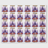 Schattige Populaire Halloween Griezeldossier Cadeaupapier (Vlak)