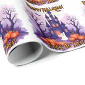 Schattige Populaire Halloween Griezeldossier Cadeaupapier (Rol Hoek)