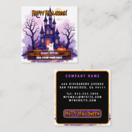 Schattige Populaire Halloween Griezeldossier Vierkante Visitekaartje