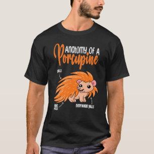 schattige Porcupine-anatomie voor Porcupine T-shirt