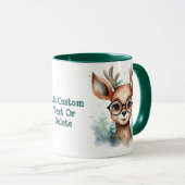 Schattige Porcupine Santa Porcupine Kerstgeest Mok (Voorkant rechts)