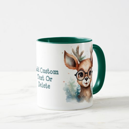 Schattige Porcupine Santa Porcupine Kerstgeest Mok (Voorkant rechts)