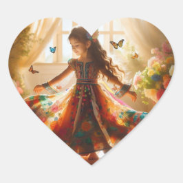 Schattige_ Portret_ Onschuld Hart Sticker