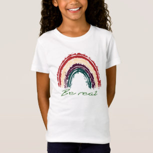 Schattige positief bericht 'Be Real' Print Kind T-shirt