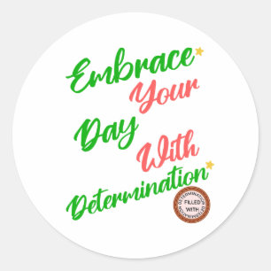 Schattige positief motivatie geschenk van vastbera ronde sticker