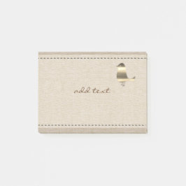 Schattige Post het in stijl met gouden vogellinnen Post-it® Notes