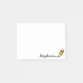 Schattige potlood l terug naar school typografie l post-it® notes (Voorkant)