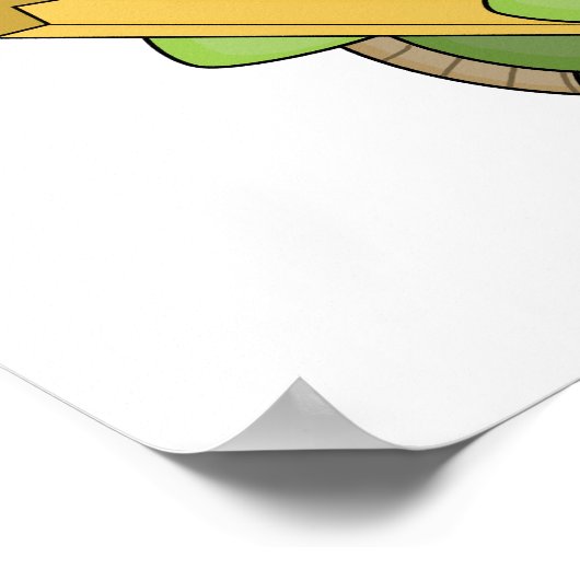 schattige potloodschildpad poster (Hoek)