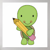 schattige potloodschildpad poster (Voorkant)