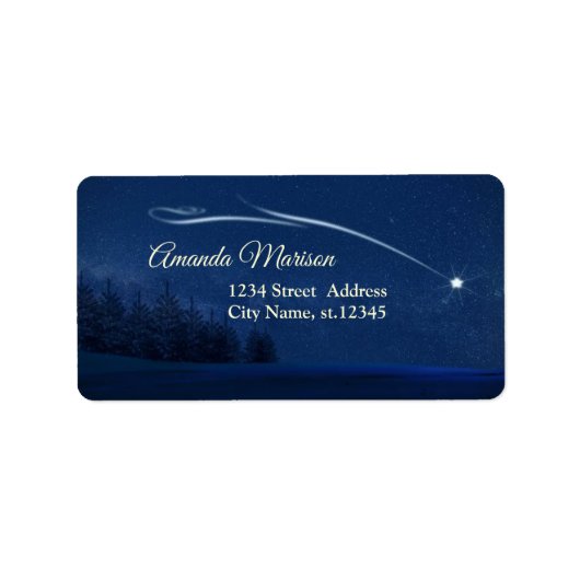 Schattige prachtige kerstontslagster etiket (Voorkant)