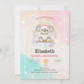 Schattige Prachtige Koala Regenboog Verjaardag Kaart (Voorkant)